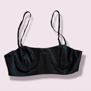 Steele NWOT Silk Underwire Bra Bandeu Crop Top